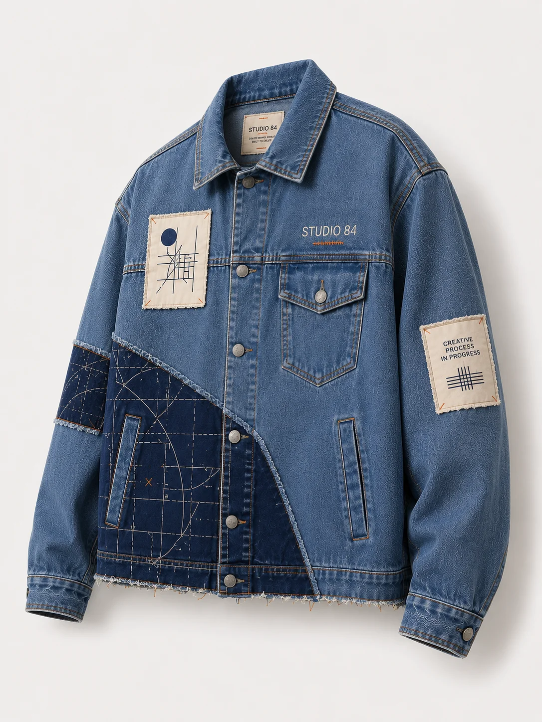 Studio 84 "Create Your Own Path" Blue Denim Jacket