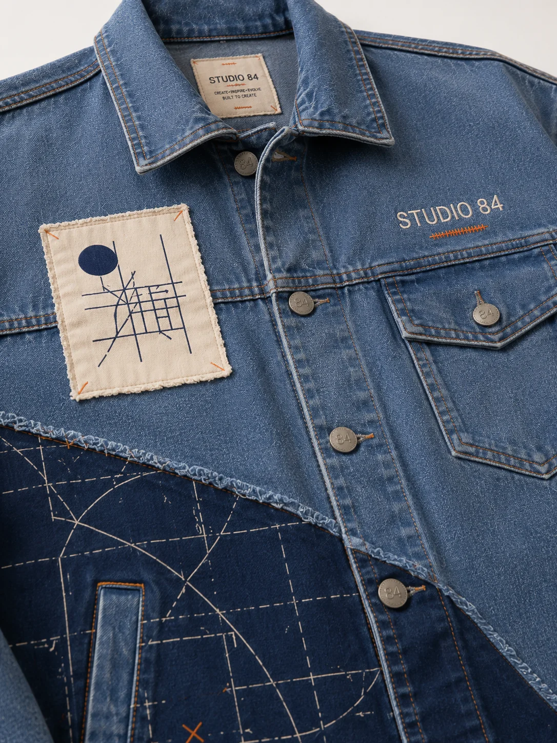 Studio 84 "Create Your Own Path" Blue Denim Jacket