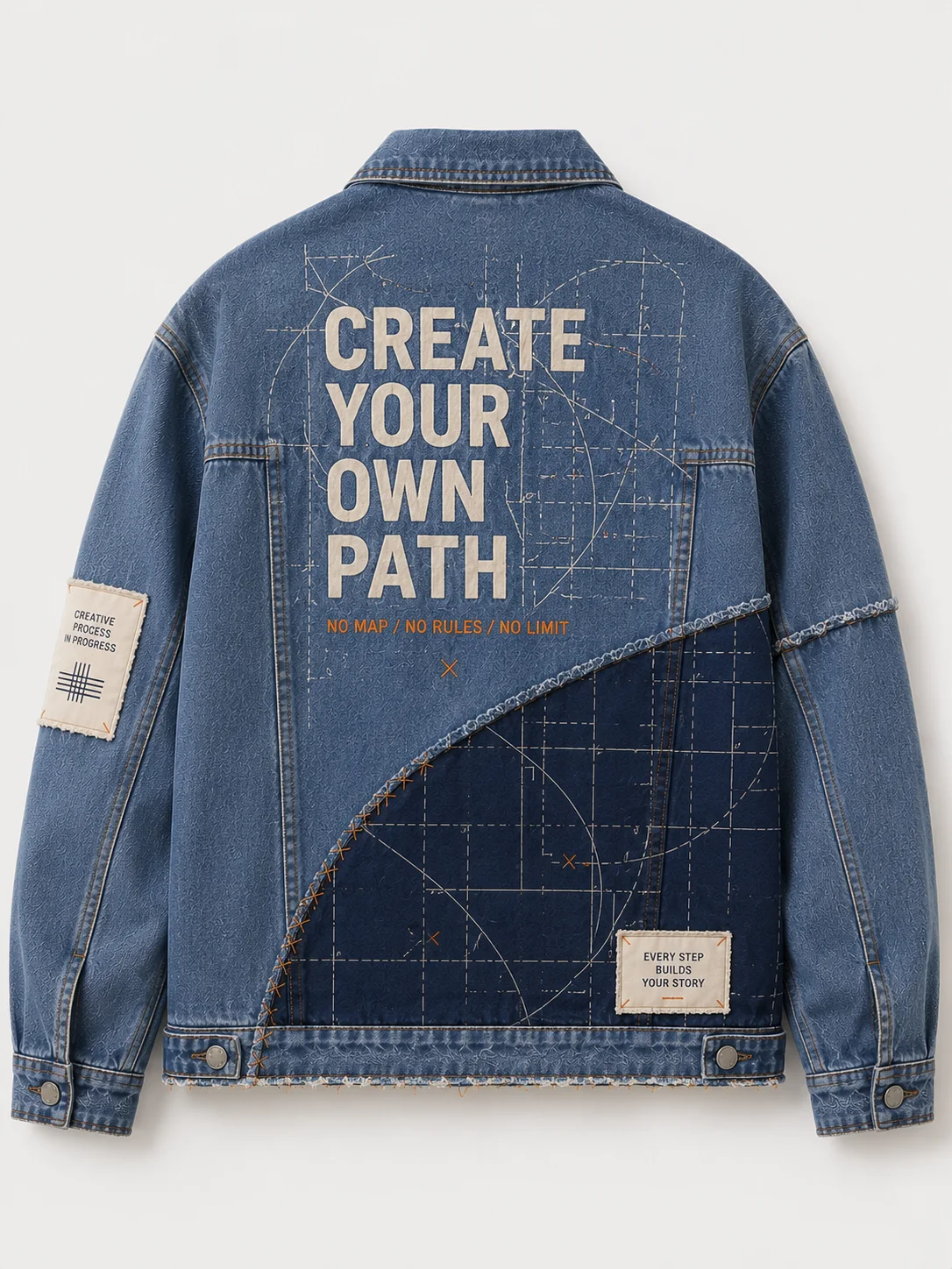 Studio 84 "Create Your Own Path" Blue Denim Jacket