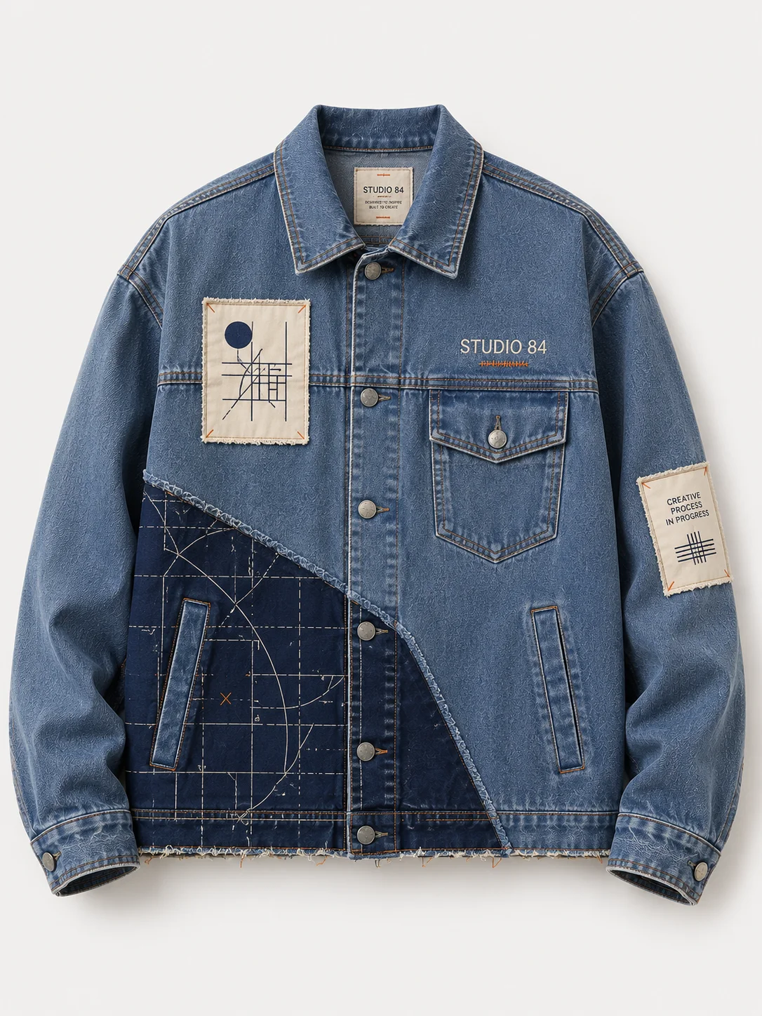 Studio 84 "Create Your Own Path" Blue Denim Jacket