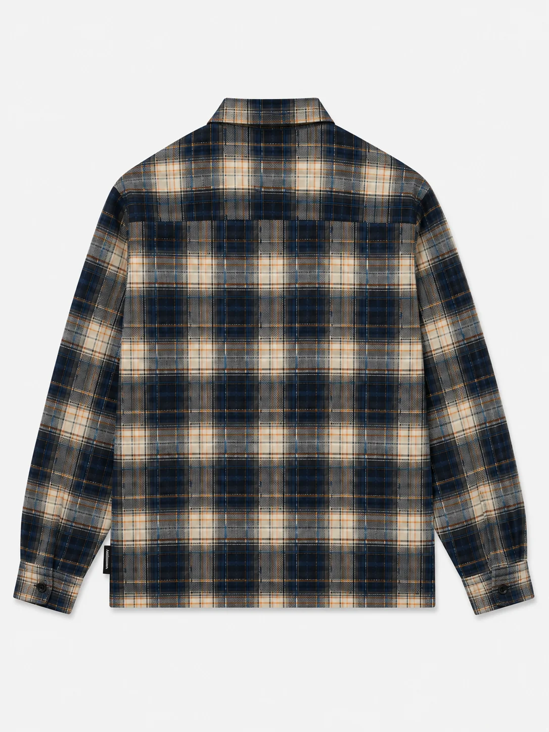 Adiantum Classic Plaid Flannel Shirt – Navy & Beige