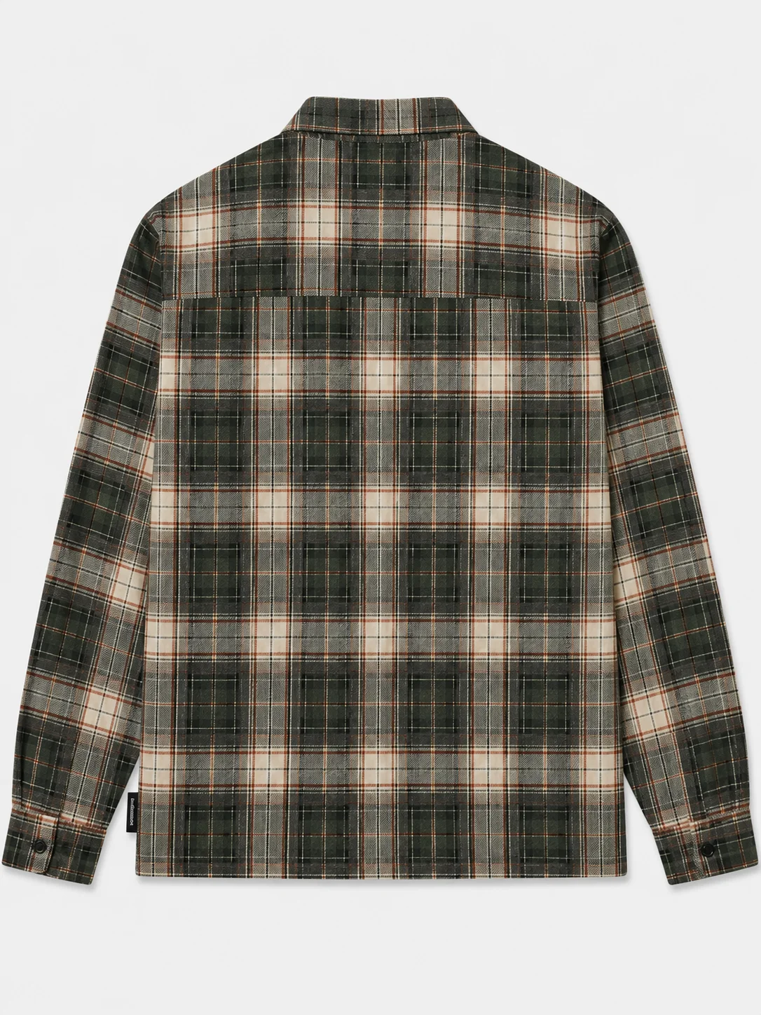 Adiantum Classic Plaid Flannel Shirt – Beige & Navy